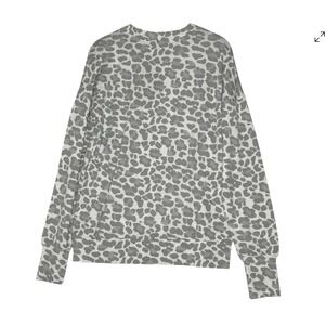 NWT EMERSON ROAD PJ Loungewear‎ Set Leopard Crew Neck Sweatshirt Shorts S-Comfy